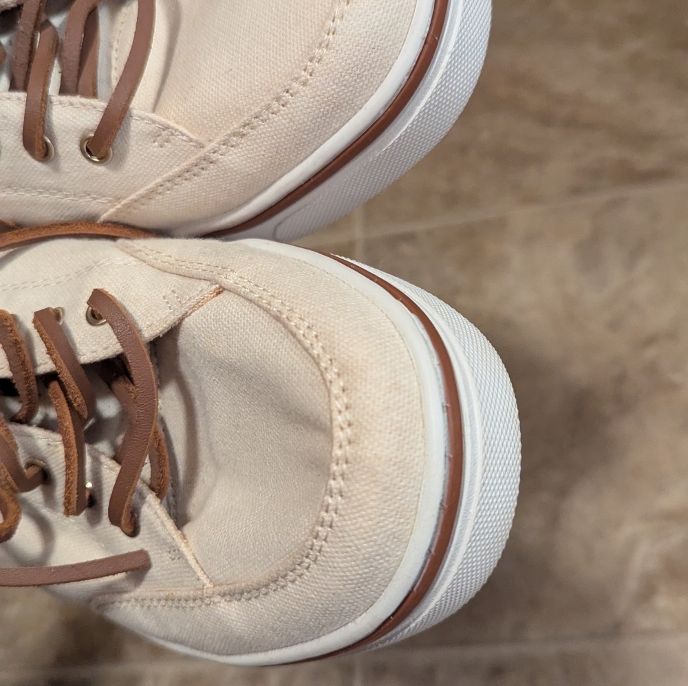 Vionic Men's Beige Sneakers with Brown Laces Size 10 - Picture 4 of 9